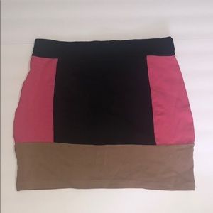 Color blocked skirt